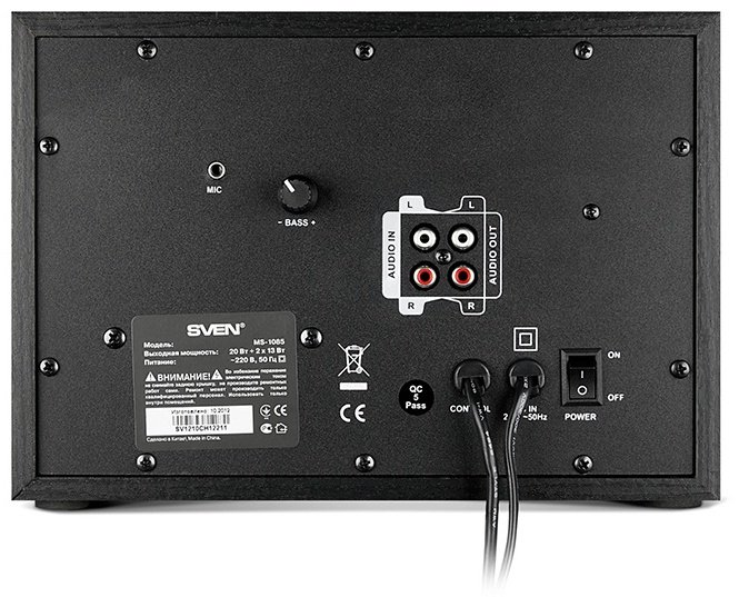 Компьютерные колонки SVEN MS-1085 черный купить,NaN