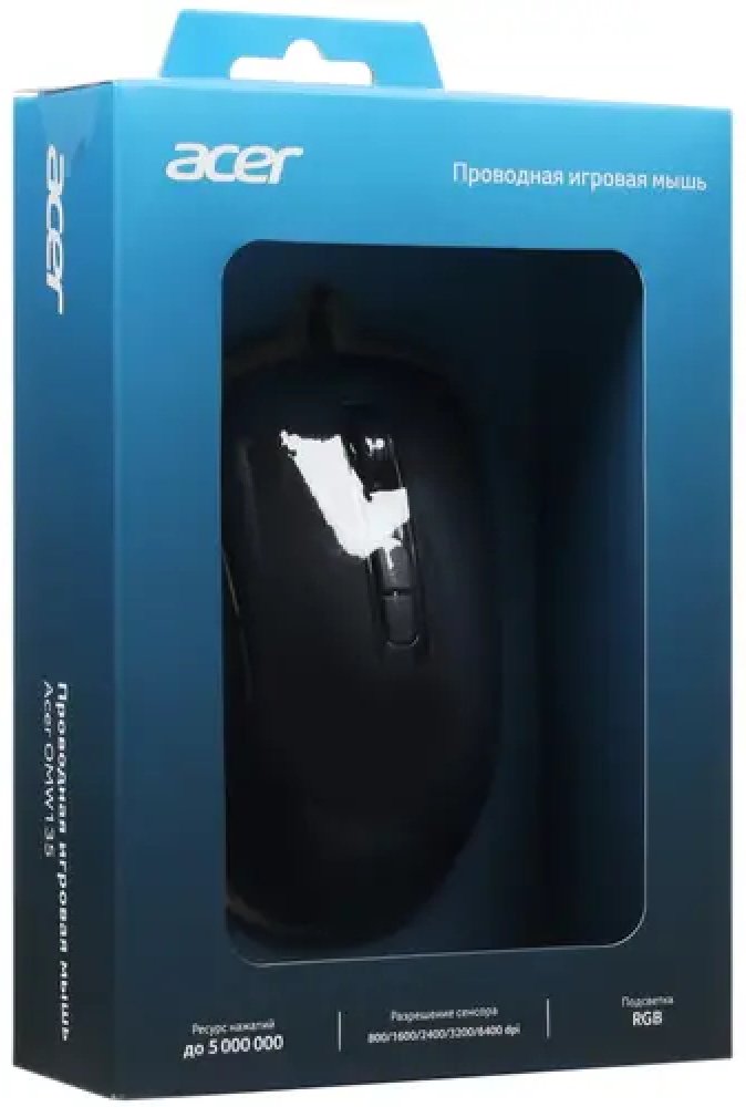 Мышь Acer OMW135 черный купить,NaN