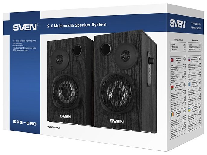 Компьютерные колонки SVEN SPS-580 черный купить,NaN