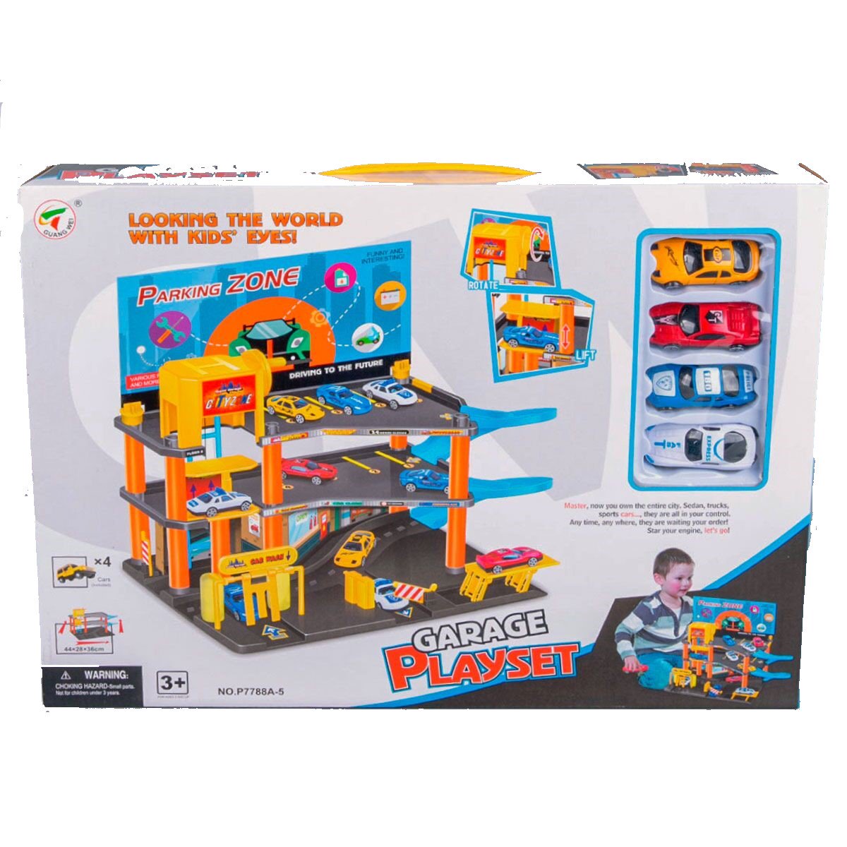 Игровой набор GuangWei Парковка Garage 4яруса+4машинки серия B купить,NaN
