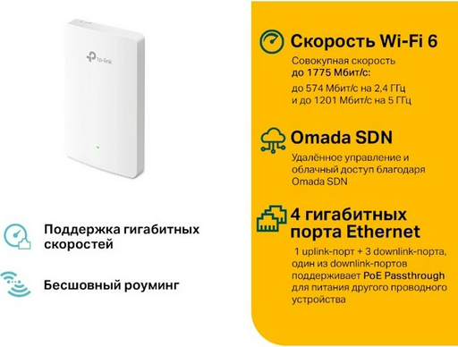 Wi-Fi точка доступа TP-LINK EAP615-WALL