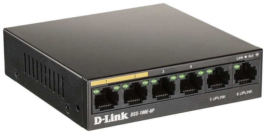 коммутатор D-link DSS-100E-6P/A1A купить,21990