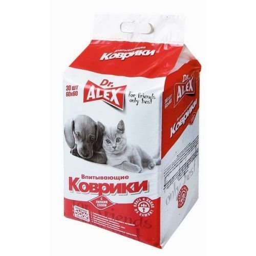 Коврики впитывающие Dr. Alex 60х60см 30шт