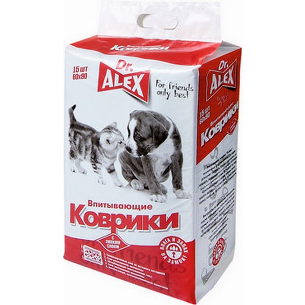 Коврики впитывающие Dr. Alex 60х90см 30шт