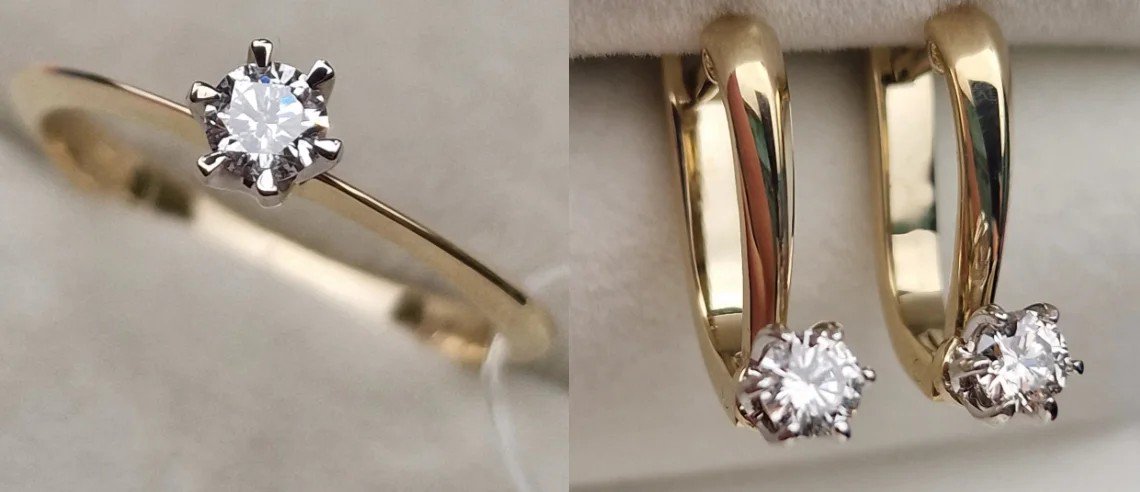 Комплект Deimantas 107461637 0,15ct 0,40ct. купить,NaN