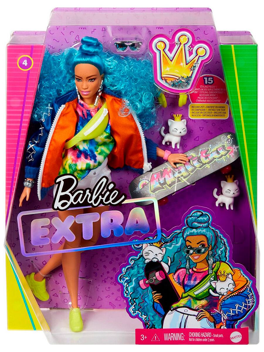 Кукла  Barbie  Extra с голубыми волосами GRN300 купить,NaN