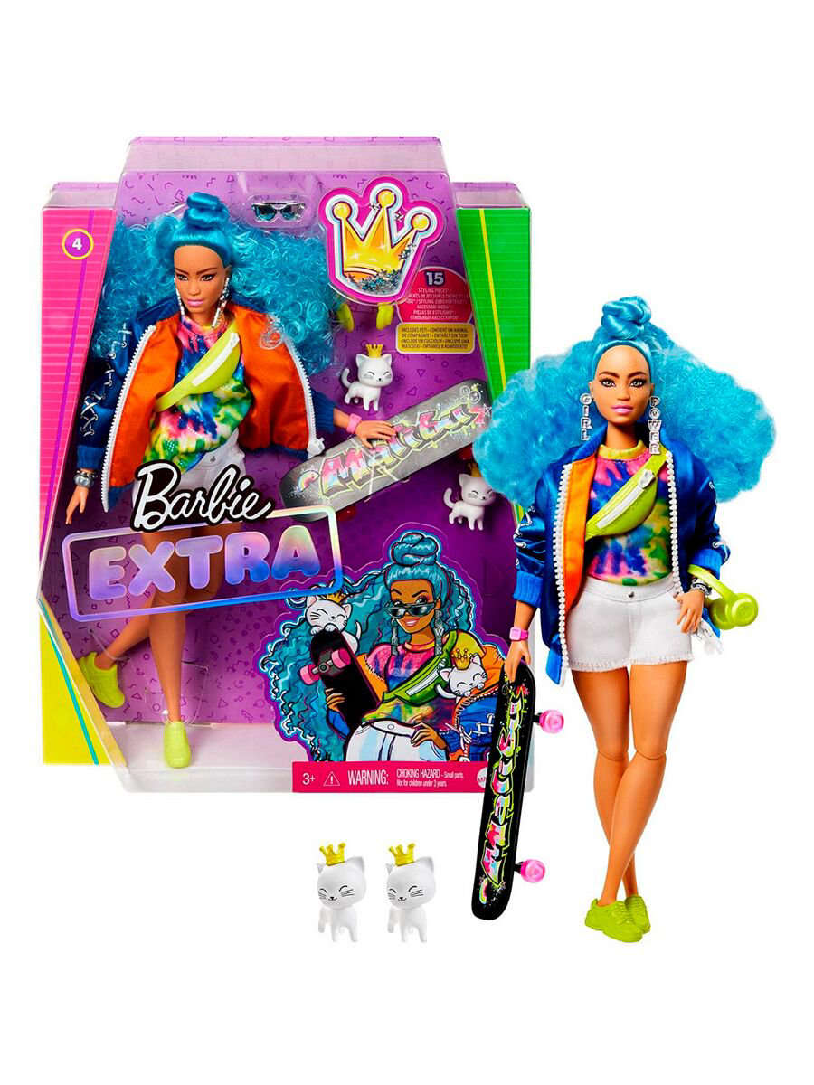 Кукла  Barbie  Extra с голубыми волосами GRN300 купить,NaN