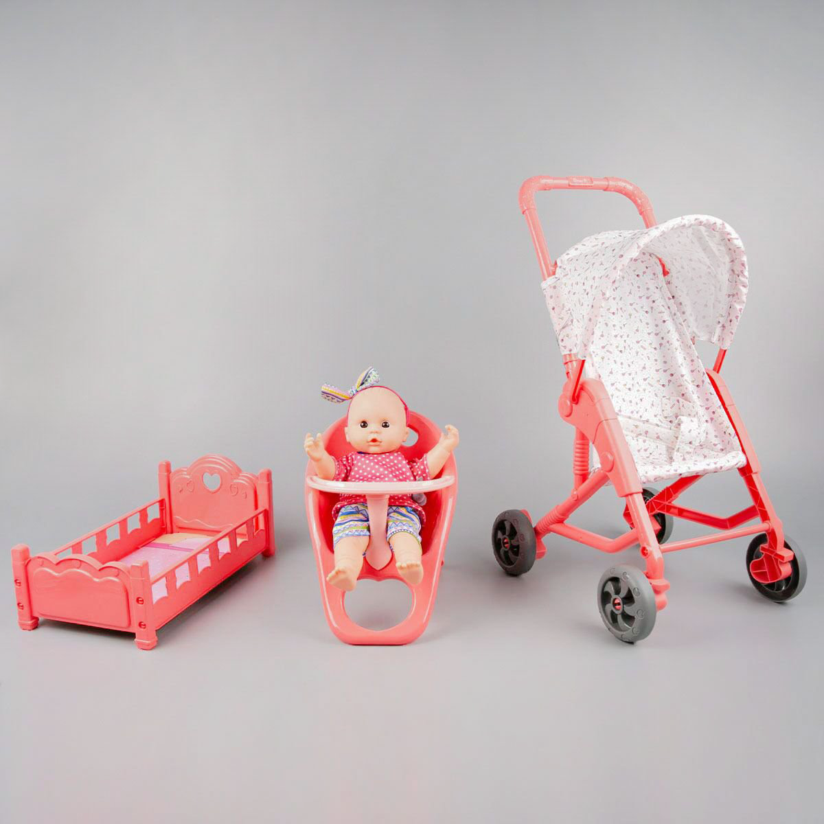 Пупс Baby с коляской 7122-1 30см купить,NaN