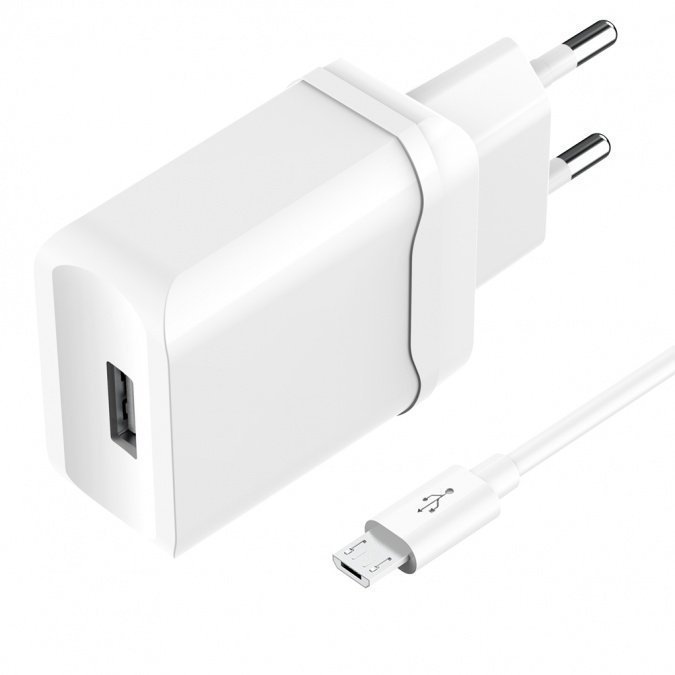 Зарядное устройство Olmio Smart IC Micro USB 038736 белое купить,NaN