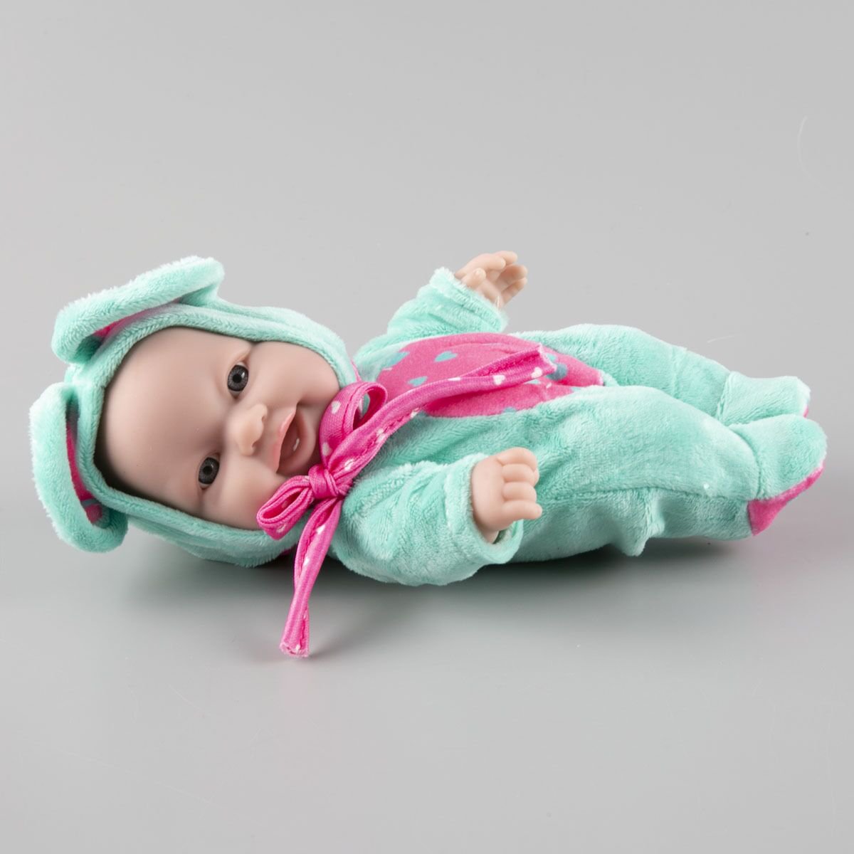 Кукла-пупс Kaifan Toys в голубом комбинезоне с ушками 66806F купить,NaN