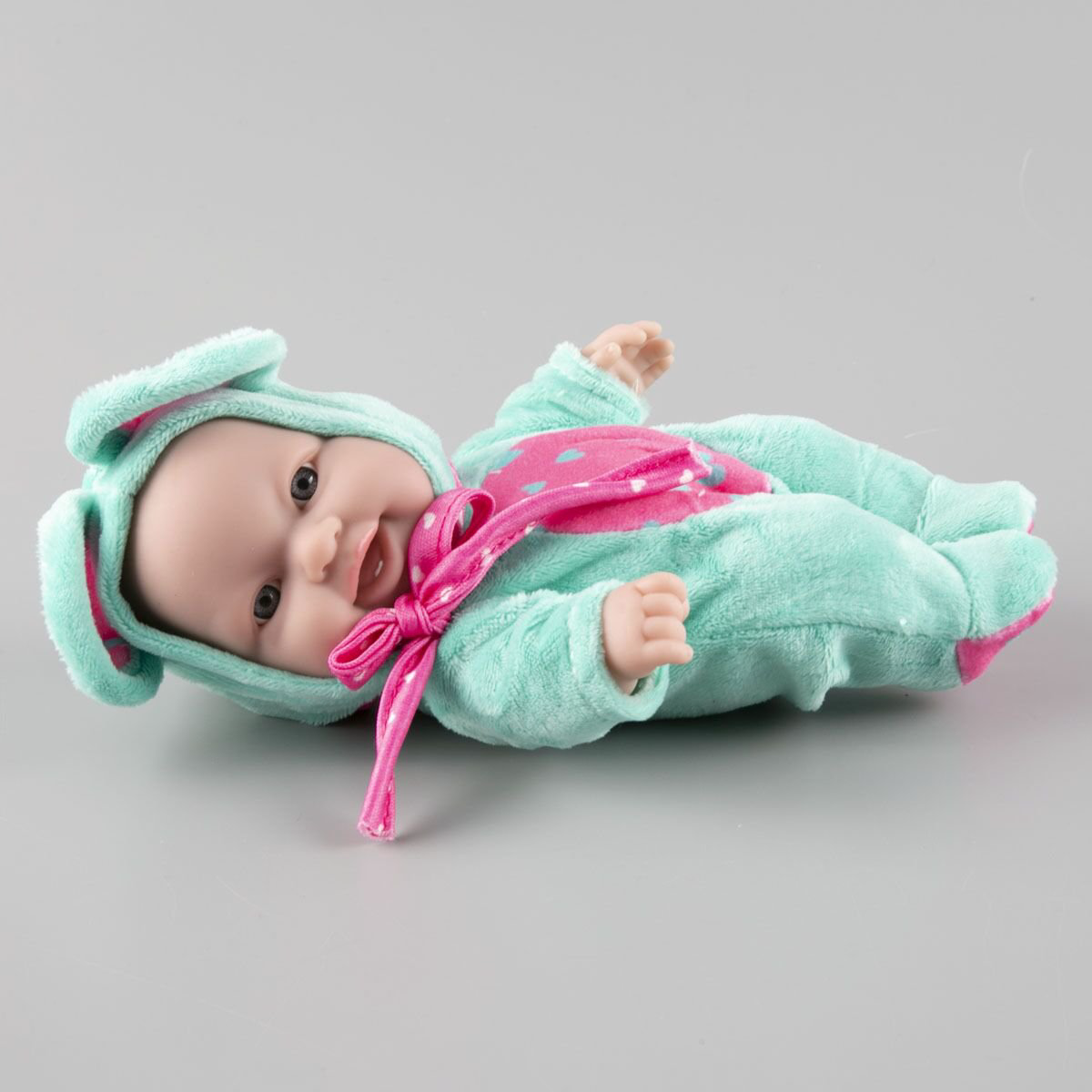 Кукла-пупс Kaifan Toys в голубом комбинезоне с ушками 66806F купить,NaN