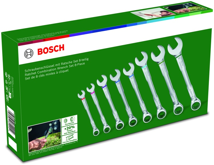 Набор гаечных ключей Bosch1600A027PS 8 предметов - ForteMarket Набор гаечных ключей Bosch1600A027PS 8 предметов купить,34010
