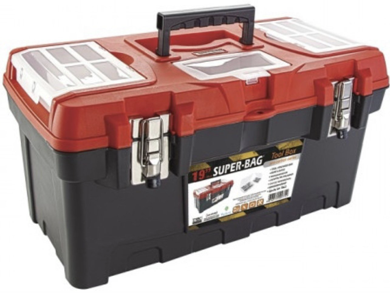 SUPER-BAG ящик с органайзером ASR-4006 49x26x25 см черный, красный купить,NaN