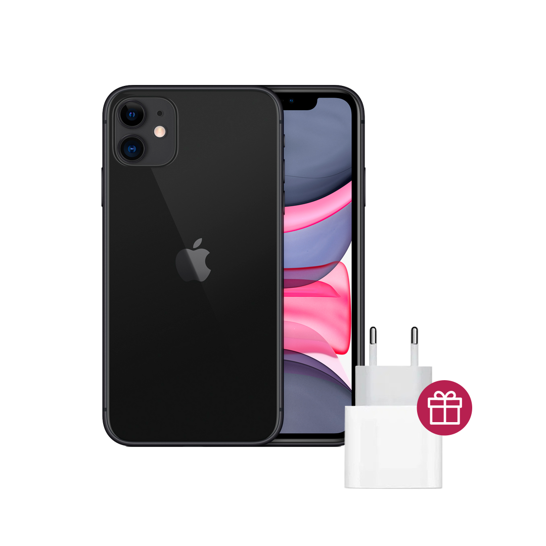 Смартфон Apple iPhone 11 128Gb Slim Box Black+адаптер питания Apple 20W USB-C купить,NaN