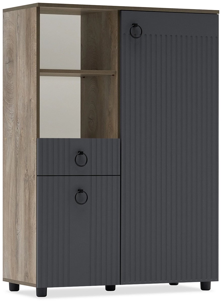 Тумба ZETA 00-00113625, 90.1x128.6x41.6 см, коричневый, графит купить,NaN