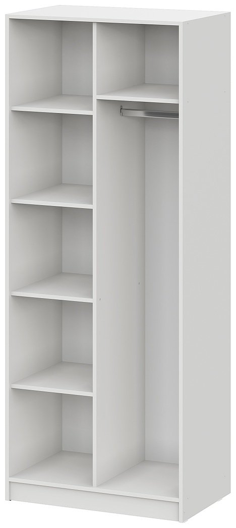 Распашной шкаф Кул-125/1, 80x201х50 см, белый купить,NaN