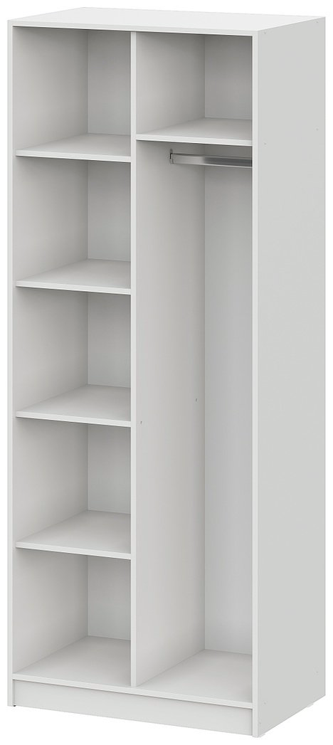 Распашной шкаф Кул-125/1, 80x201х50 см, белый купить,NaN
