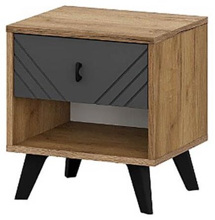 Тумба ZETA Байкал, 40.2x43.2x33.1 см, коричневый, графит купить,NaN