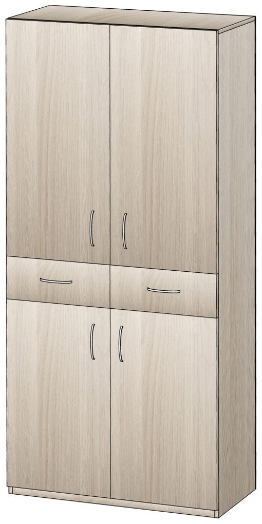 Распашной шкаф Элегия КМ.017.06-00-12, 88x182х43 см, коричневый купить,NaN