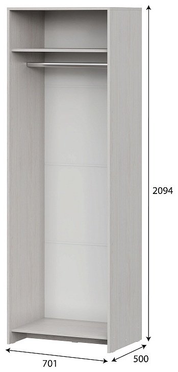 Распашной шкаф SV МСП 1, 70.1x209.4х50 см, бежевый купить,NaN