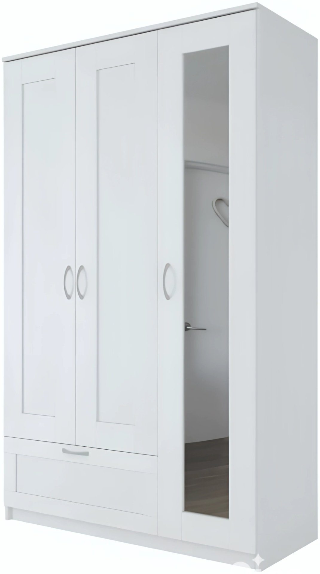 Распашной шкаф ZETA СИРИУС, 117.1x190х50.2 см, белый купить,NaN