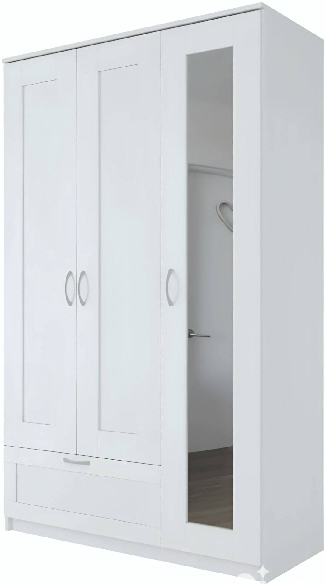 Распашной шкаф ZETA СИРИУС, 117.1x190х50.2 см, белый купить,NaN