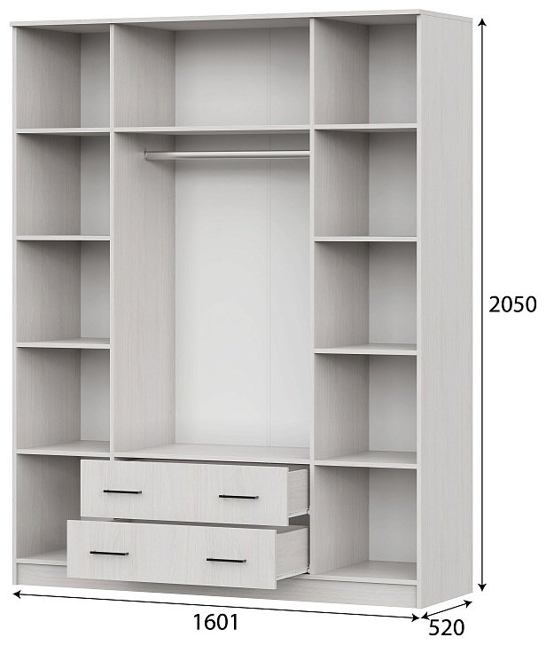 Распашной шкаф SV ШК 1, 160.1x205х52 см, бежевый купить,NaN