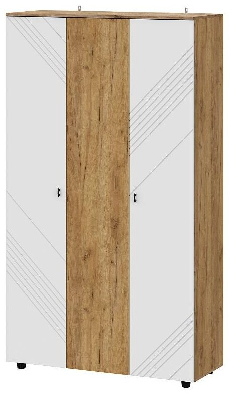 Распашной шкаф ZETA Байкал, 120x210.6х46.4 см, белый, коричневый купить,NaN