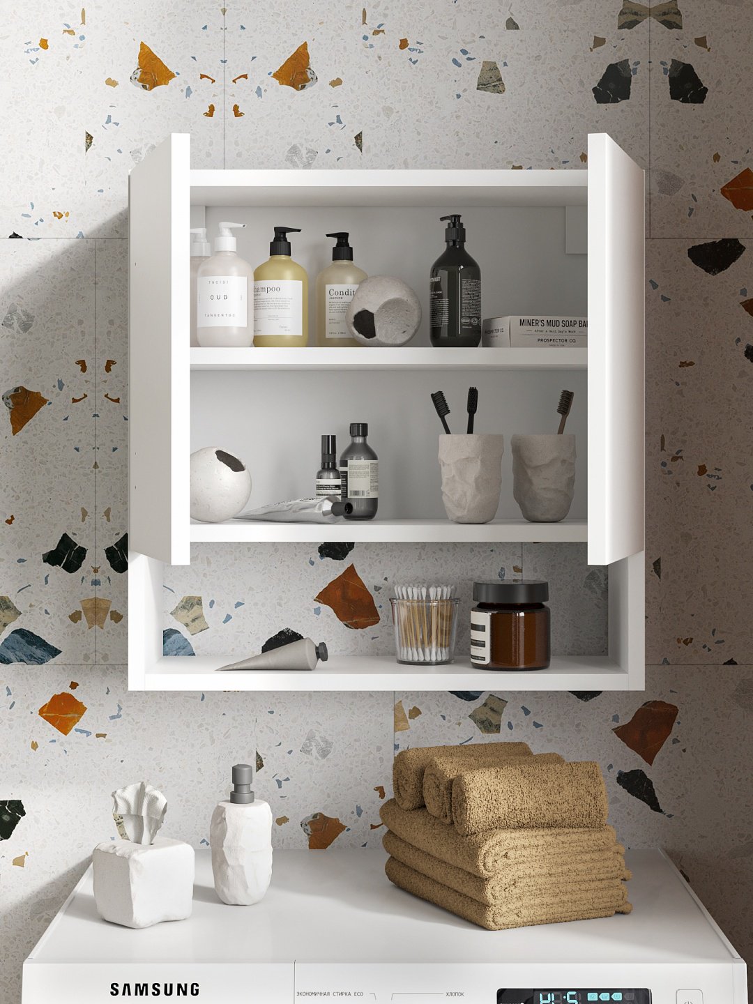 Шкаф навесной SV ШКН 9 113880, 50x19x50.5 см, белый