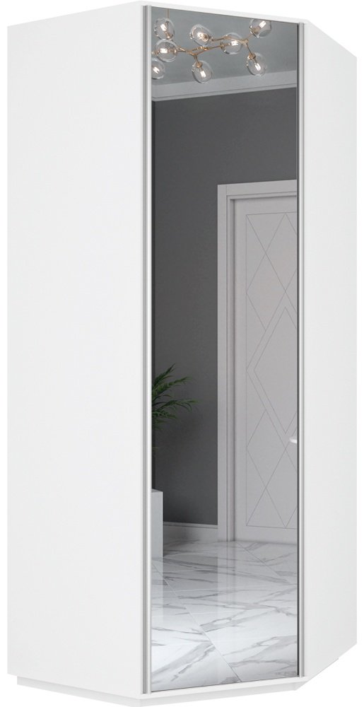 Шкаф угловой Е1 Экспресс, 90x220х90 см, белый купить,NaN