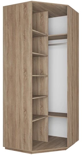 Шкаф угловой Е1 Экспресс, 90x220х90 см, коричневый купить,NaN