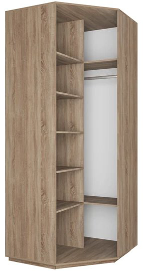 Шкаф угловой Е1 Экспресс, 90x220х90 см, коричневый купить,NaN