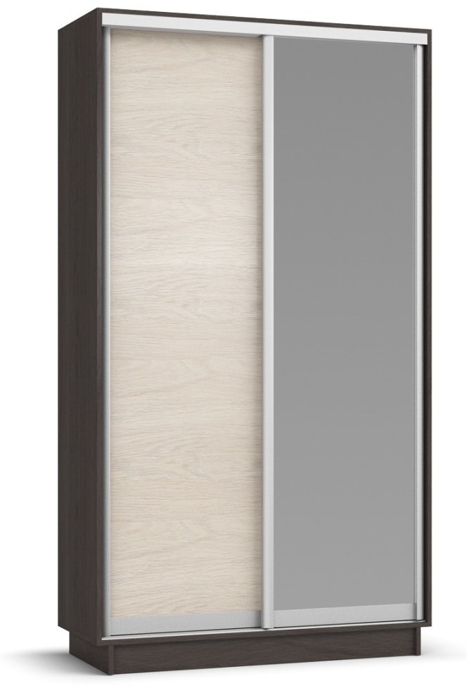 Шкаф-купе Много Мебели РИМ -120, 118x224х60 см, коричневый, бежевый купить,NaN