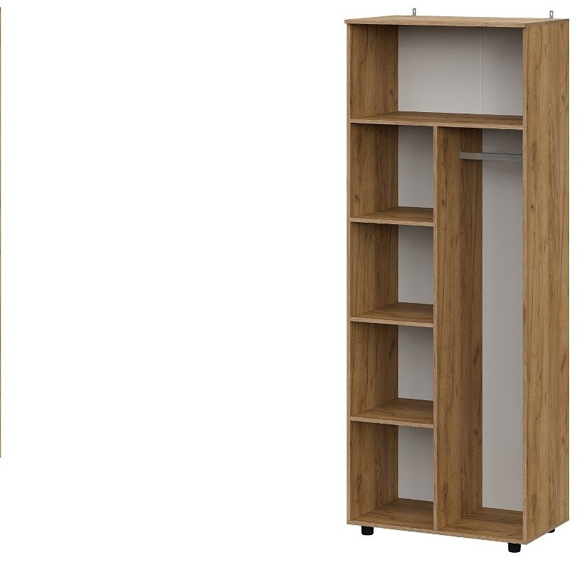 Распашной шкаф ZETA Байкал, 80x210.6х46.4 см, белый, коричневый купить,NaN