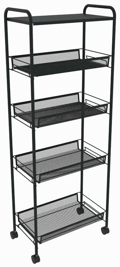 Этажерка универсальная ЗМИ Ладья Э 410 Ч 35КС 45x30x119 см, металл купить,NaN
