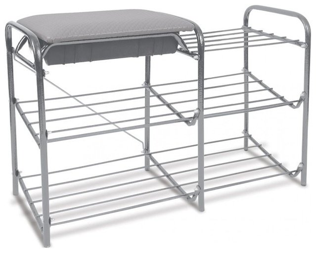 Обувница Nika 79x33x51см серый купить,NaN