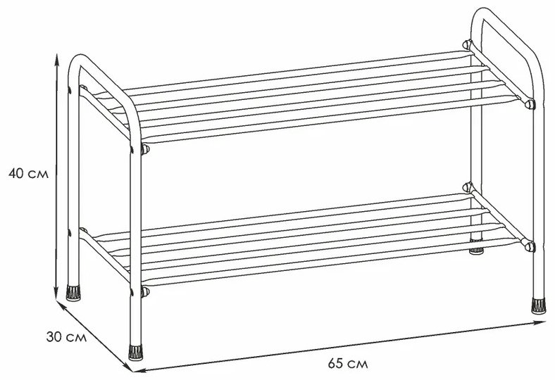 Обувница ЗМИ 63x30x40 см, металл купить,NaN
