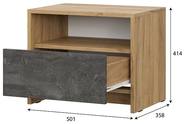 Тумба SV МСП 1 Тумба прикроватная, 50.1x41.4x35.8 см, коричневый купить,NaN