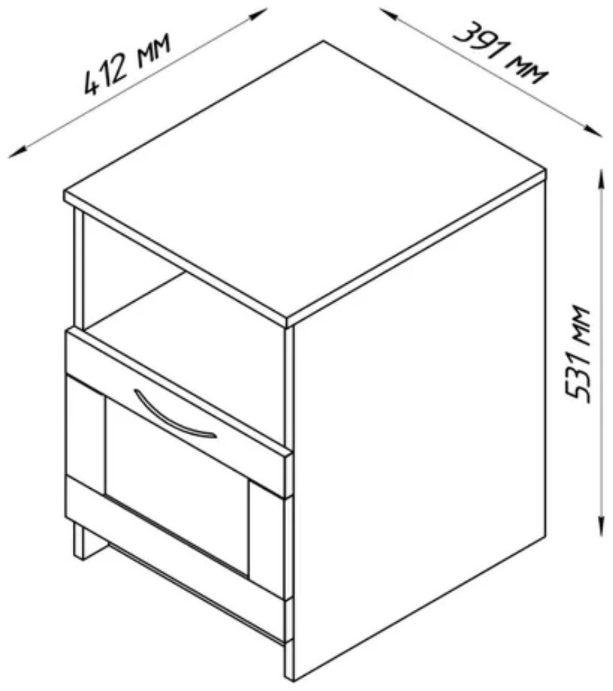 Тумба Сириус Сириус 2.02.03.010.1, 39.1x53x41.2 см, белый купить,NaN