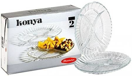 Pasabahce менажница Konya 2 шт, стекло купить,NaN
