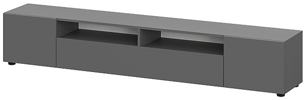 ТВ-тумба напольная и навесная SV Денвер, 200.1x35.5x34.6 см, графит купить,NaN