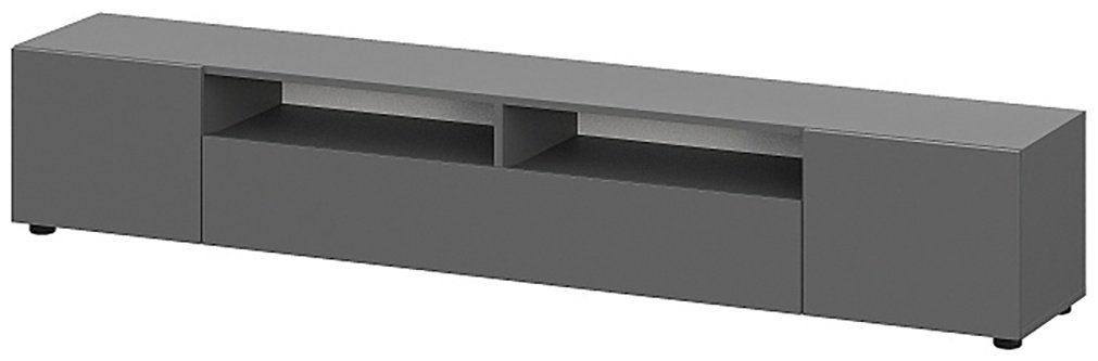 ТВ-тумба напольная и навесная SV Денвер, 200.1x35.5x34.6 см, графит купить,NaN
