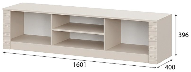 ТВ-тумба напольная СВ Мебель Калипсо, 160.1x39.6x40 см, бежевый купить,NaN