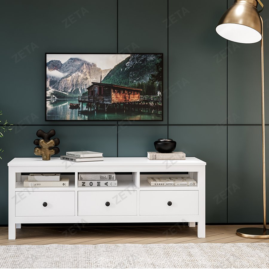 ТВ-тумба напольная Кымор, 47x148x57 см, белый купить,NaN