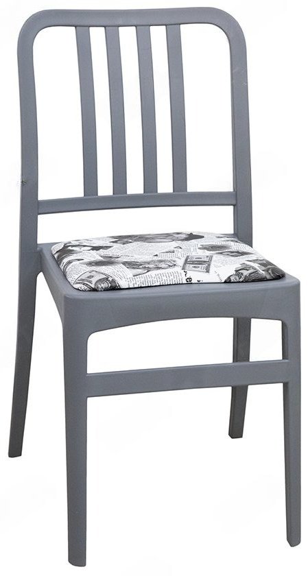 Стул ZETA Джеф, 81x44x42 см, серый купить,NaN