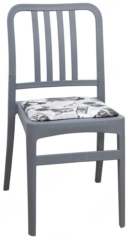 Стул ZETA Джеф, 81x44x42 см, серый купить,NaN