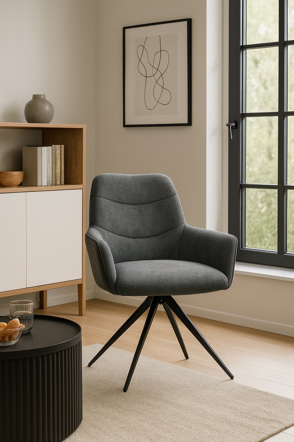 Стул ZETA DC-567, 86x59x63 см, темно-серый 1 шт. купить,NaN