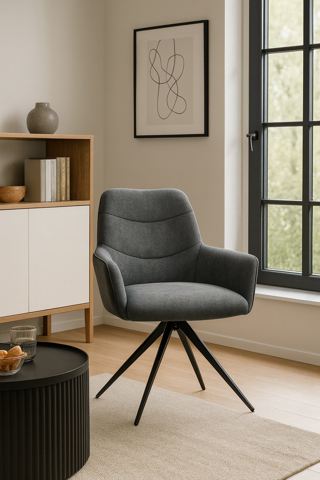 Стул ZETA DC-567, 86x59x63 см, темно-серый 1 шт. купить,NaN