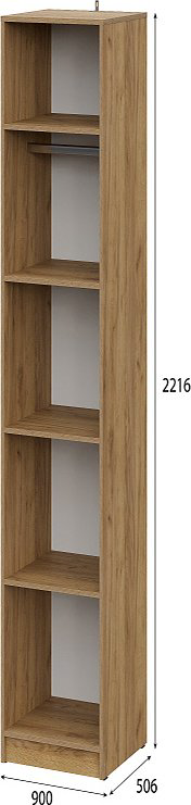 Шкаф-пенал SV Авиньон, 50x221.6х50.6 см, графит, коричневый купить,NaN