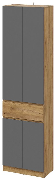 Распашной шкаф SV Авиньон, 90x221.6х50.6 см, графит, коричневый купить,NaN